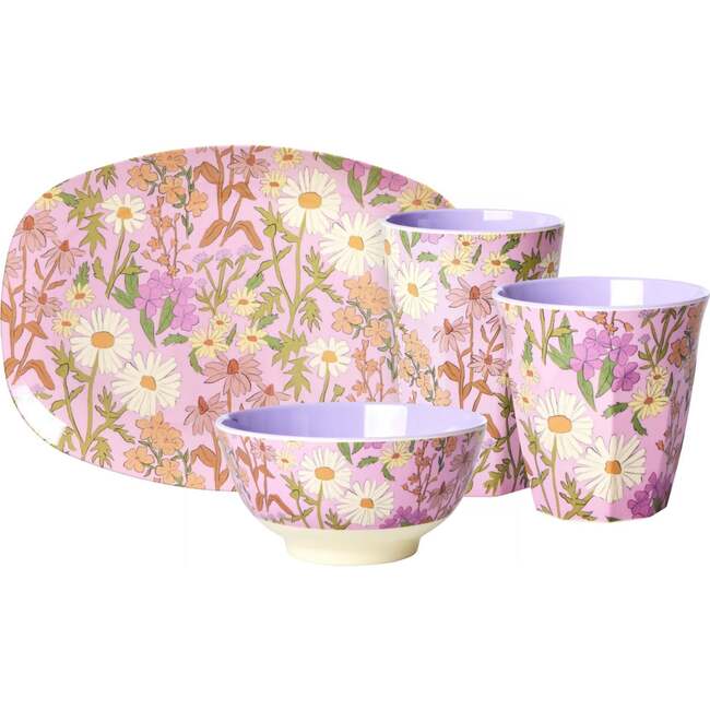 Medium Printed Melamine Bowl, Daisy Dearest - Tableware - 4