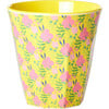 Medium Printed Melamine Cup, Yellow Sunny Days - Tableware - 1 - thumbnail