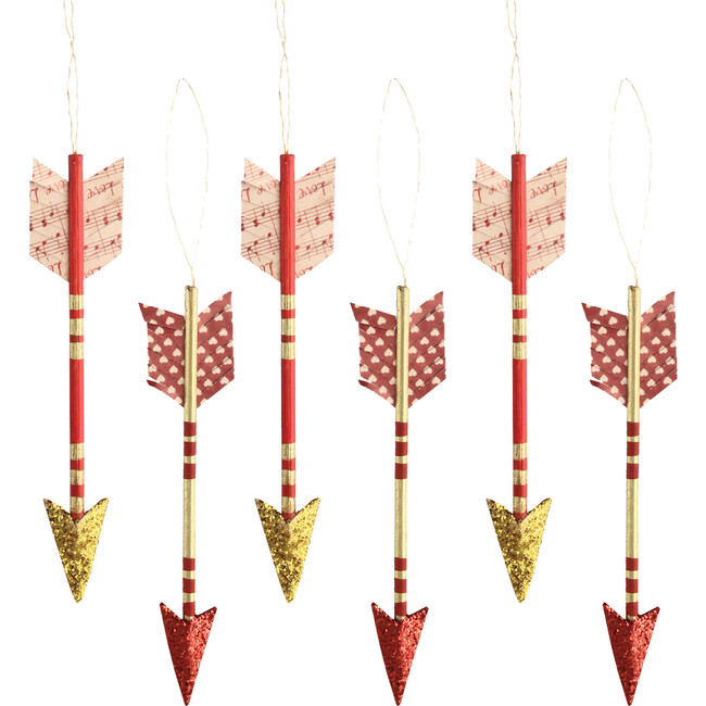 Valentine Arrow Ornaments, Set of 6 - Accents - 1