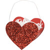 Tin Glitter Heart Bucket Mini Ornament - Accents - 1 - thumbnail