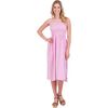 Women's Oceane Ikat Smocked Tie Strapless Print Beach Dress, Pink - Cover-Ups - 2