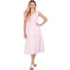 Women's Noemie Ikat Ruched Shoulder Tie Maxi Dress, Soft Pink - Dresses - 2