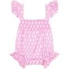 Chloe Baby Booti Print Romper, Violet - Rompers - 1 - thumbnail