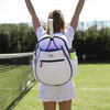 Jr Love Tennis Backpack, Quilted White, Navy & Pink - Backpacks - 2
