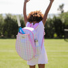 Little Love Tennis Backpack, Rainbow Gingham - Backpacks - 2