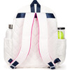 Jr Love Tennis Backpack, Quilted White, Navy & Pink - Backpacks - 5