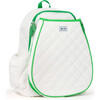 Game On Tennis Backpack, Quilted White & Green - Backpacks - 5