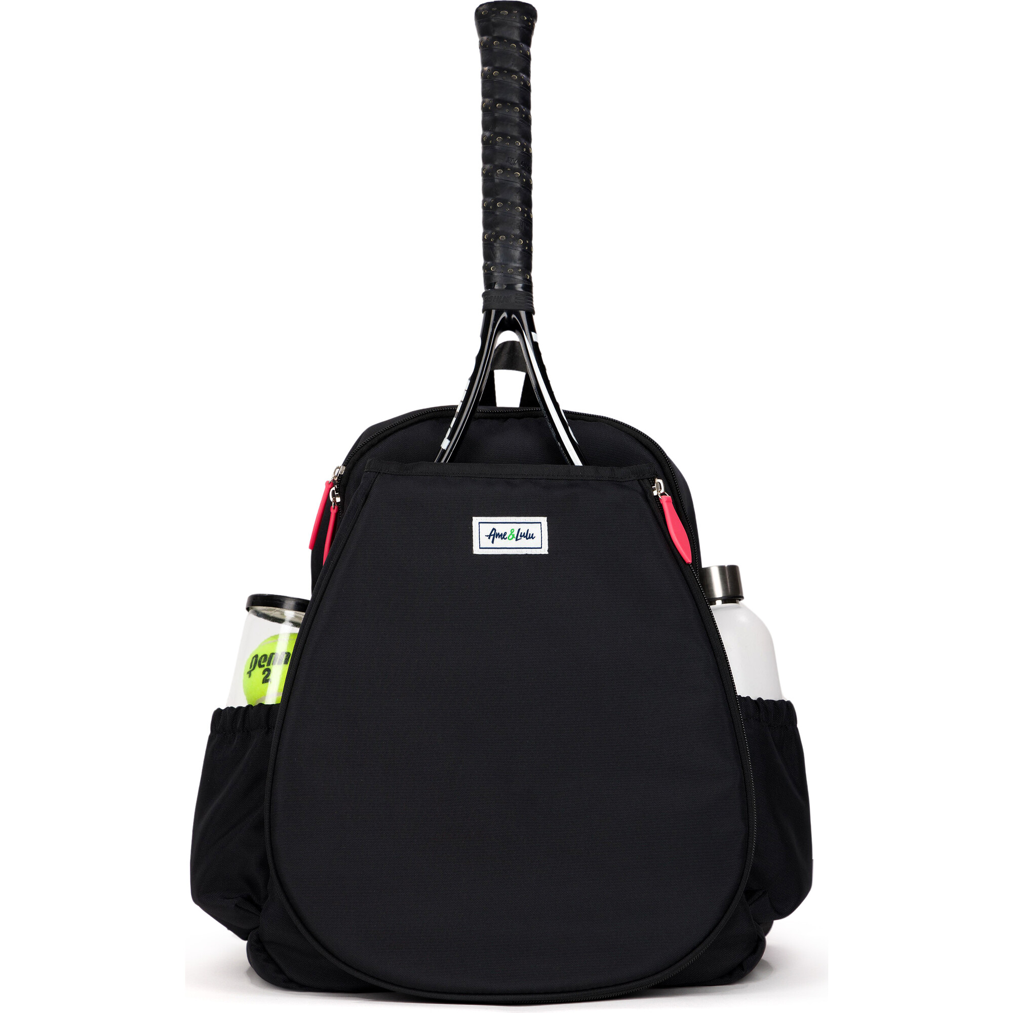 Game On Tennis Backpack, Black & Coral - Backpacks - 1