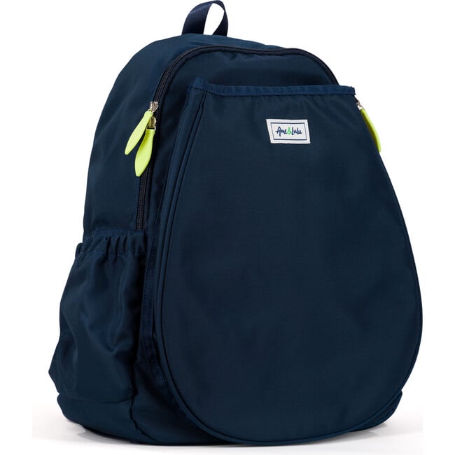 Game On Tennis Backpack, Navy & Lime - Backpacks - 5