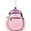 Big Love Tennis Backpack, Quilted Blush - Backpacks - 1 - thumbnail