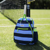 Big Love Tennis Backpack, Navy Blue Stripes - Backpacks - 2