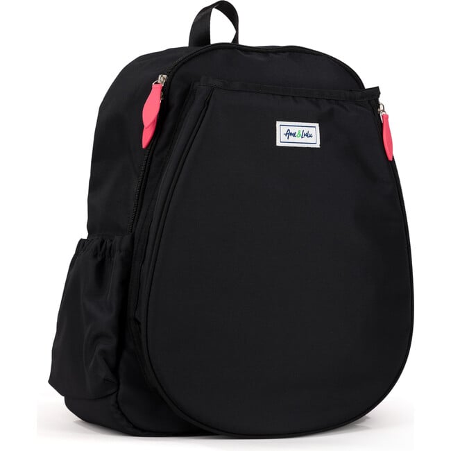 Game On Tennis Backpack, Black & Coral - Backpacks - 5