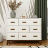 Scoot 6-Drawer Dresser, White & Natural Walnut - Dressers - 2