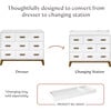 Scoot 6-Drawer Dresser, White & Natural Walnut - Dressers - 3