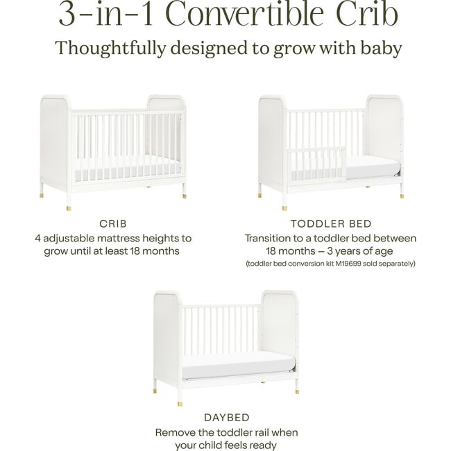 Brimsley Tambour 3-in-1 Convertible Crib - Cribs - 3