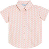 The Tiny Beau Baroque Shells Print Shirt, Pale Coral - Button Downs - 1 - thumbnail
