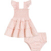 The Baby Ellie Nap Baroque Shells Print Dress, Pale Coral - Dresses - 1 - thumbnail