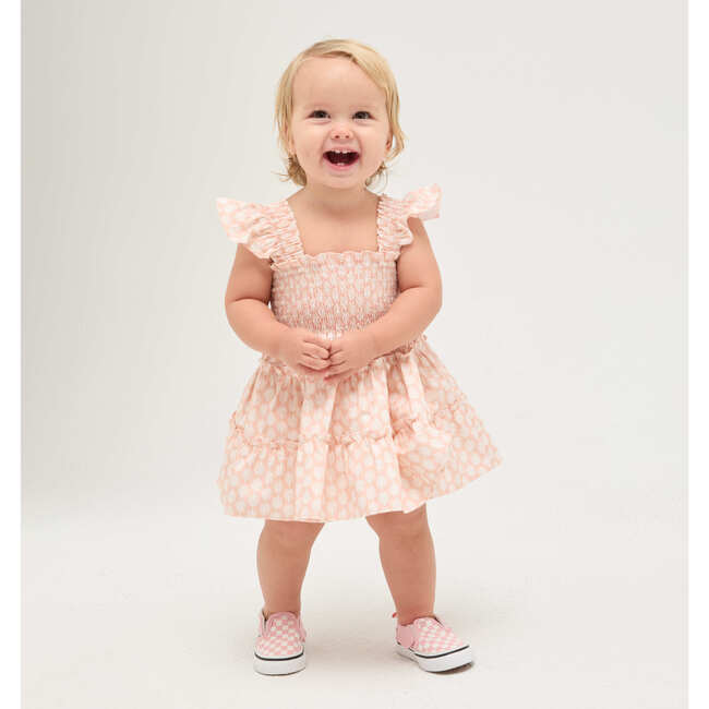 The Baby Ellie Nap Baroque Shells Print Dress, Pale Coral - Dresses - 2