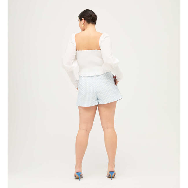 Women's Lisette Baroque Shells Print Short, Powder Blue - Shorts - 5