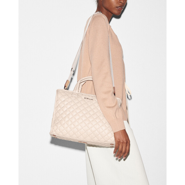 Women's Medium Metro Box Tote, Mushroom - Bags - 5