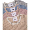 Ribbed Knit Short Sleeve Retro Top, Heather Grey - Shirts - 7