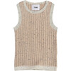 Ribbed Knit Retro Tank Top, Oat - Shirts - 1 - thumbnail