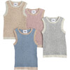 Ribbed Knit Retro Tank Top, Oat - Shirts - 5