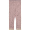 Ribbed Knit Retro Leggings, Ash Rose - Leggings - 1 - thumbnail