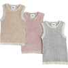 Ribbed Knit Retro Tank Top, Oat - Shirts - 6