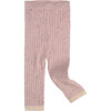 Ribbed Knit Retro Leggings, Ash Rose - Leggings - 2