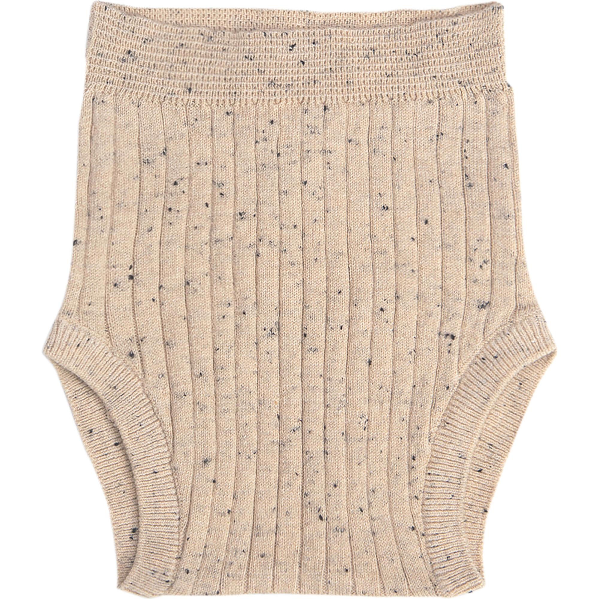 Ribbed Knit Retro Bloomers, Oat - Bloomers - 1