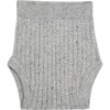 Ribbed Knit Retro Bloomers, Heather Grey - Bloomers - 1 - thumbnail