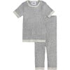 Ribbed Knit Retro Leggings, Heather Grey - Leggings - 4