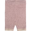 Ribbed Knit Retro Biker Shorts, Ash Rose - Shorts - 1 - thumbnail