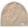 Ribbed Knit Retro Beanie, Oat - Hats - 1 - thumbnail