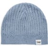 Ribbed Knit Retro Beanie, Lake Blue - Hats - 1 - thumbnail