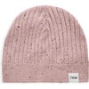 Ribbed Knit Retro Beanie, Ash Rose - Hats - 1 - thumbnail