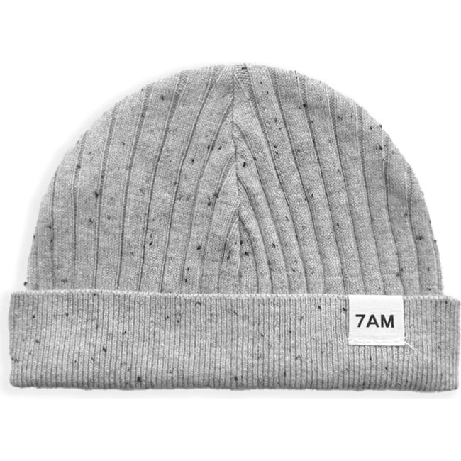 Ribbed Knit Retro Beanie, Heather Grey - Hats - 4