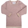 Ribbed Knit Long Sleeve Retro Top, Ash Rose - Shirts - 3