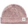 Ribbed Knit Retro Beanie, Ash Rose - Hats - 4