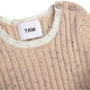 Ribbed Knit Long Sleeve Retro Top, Oat - Shirts - 8