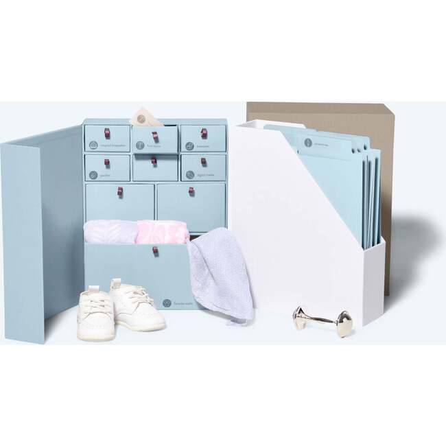 The Library Baby Keepsake Box, Sky Blue - Keepsakes & Mementos - 2