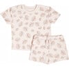 Organic Tee and Shorts Set, Seashells - Mixed Apparel Set - 1 - thumbnail