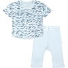 Organic Tee & Pants Set, Minnow - Mixed Apparel Set - 1 - thumbnail