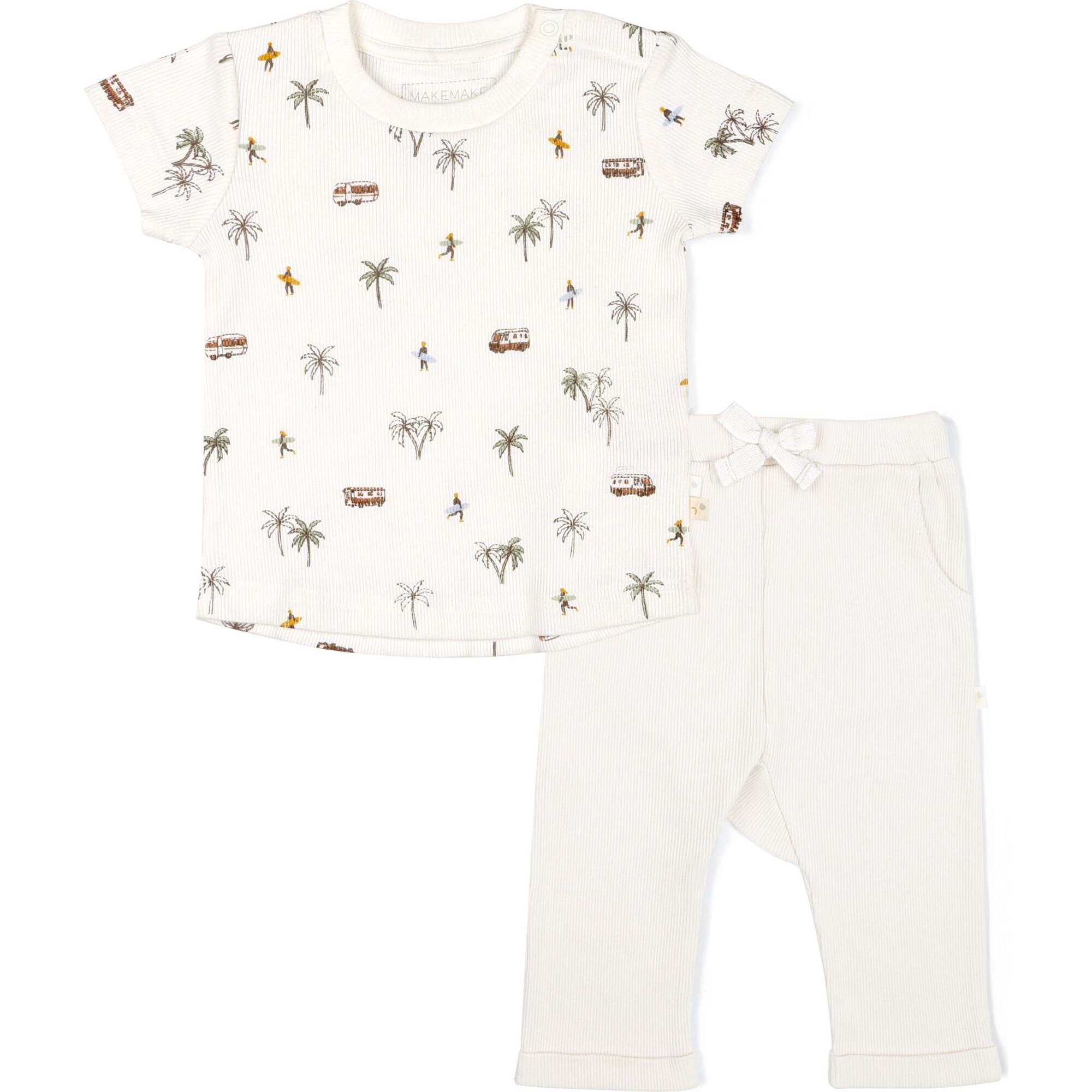 Organic Tee & Pants Set, Malibu - Mixed Apparel Set - 1