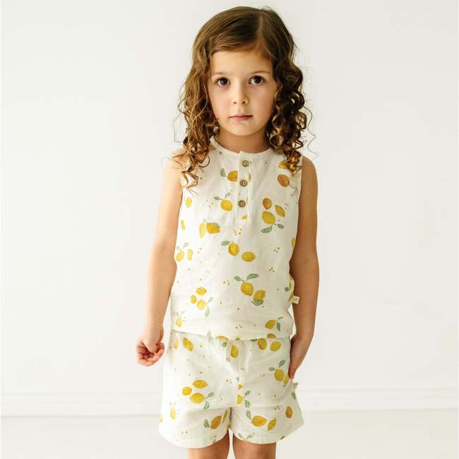 Organic Tank and Shorts Set, Citron - Mixed Apparel Set - 2