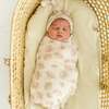 Organic Swaddle Blanket & Hat, Seashells - Swaddles - 2