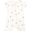 Organic Short Zip Romper, Sunshine - Rompers - 1 - thumbnail