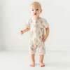 Organic Short Zip Romper, Cactus - Rompers - 2