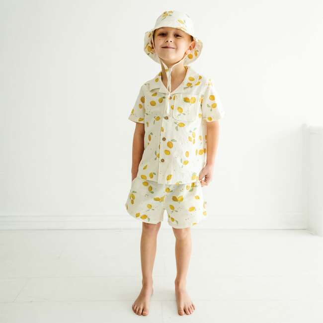 Organic Shirt and Shorts Set, Citron - Mixed Apparel Set - 2